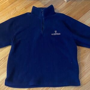 Guinness Black Quarter-Zip Pullover Fleece Mens XL Ireland